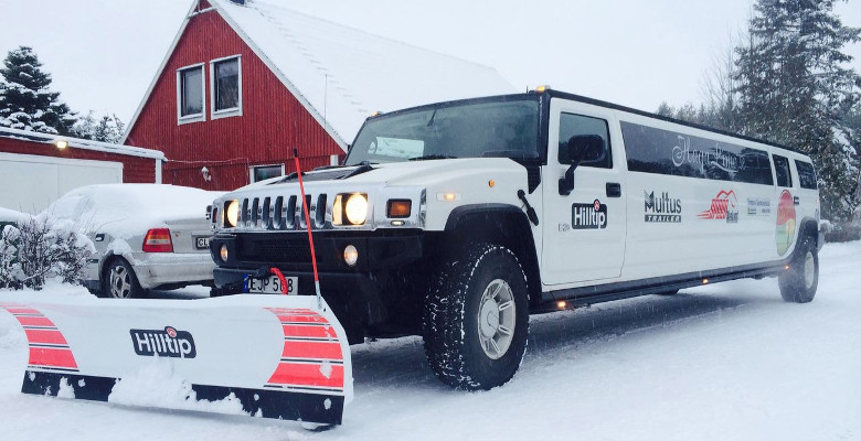 Hummer Limo Snow Plow