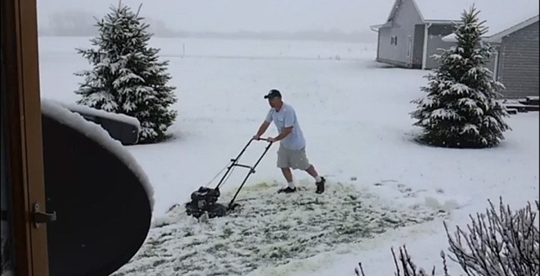 Push Lawn Mower Snow Removal