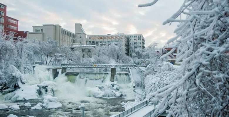Sherbrooke  Quebec Frosty Ice