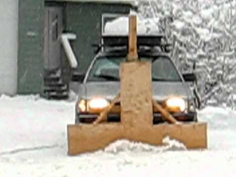 subaru white trash snow plow videos