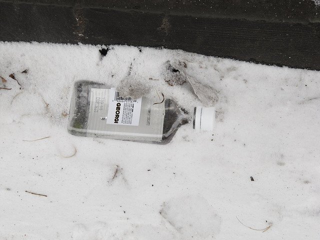 Vodka Bottle in the Snow